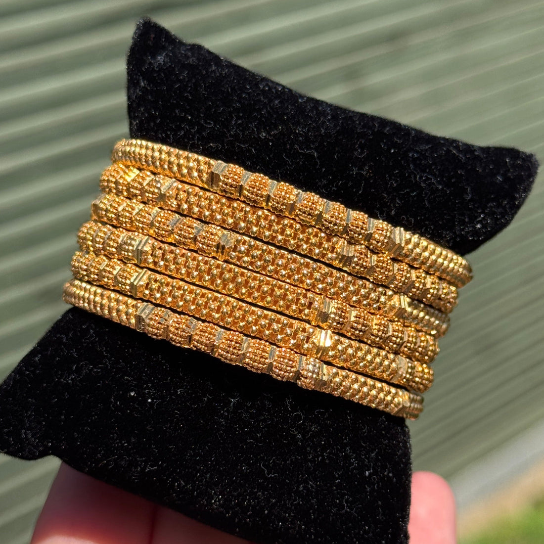 DIS02 - 6 Bangles - 24k Gold Plated Bangle Set (6pc Set)